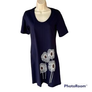 Flytrap Clothing T Shirt Pineapple A Line Dress Womens M NWT Navy 100% Cotton